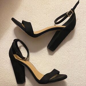 Express Black Ankle Strap Heels